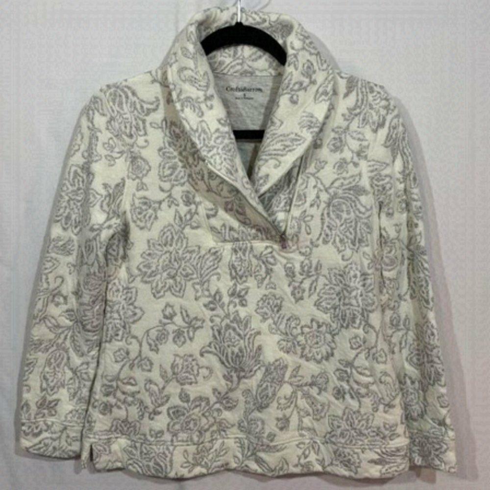 Croft & Barrow womanโs sweater. Size small. Cotton/poly blend. Ziโฆ